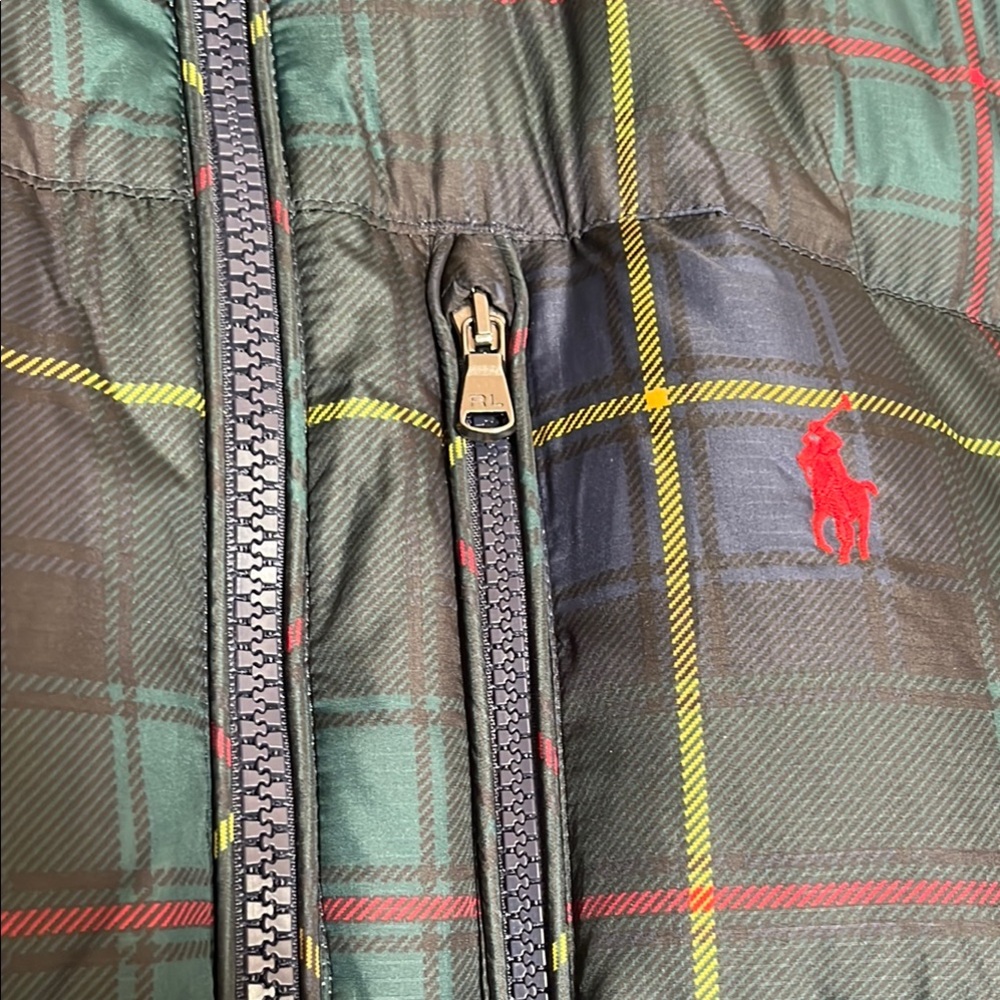 Polo by Ralph Lauren Men's Plaid Puffer Jacket - Navy - Picture 6 of 8